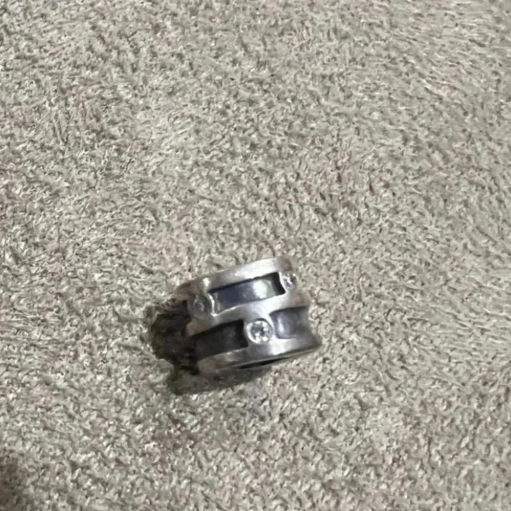 Pandora Silver Bead with Diamonds